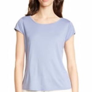 Eileen Fisher Scoop Neck Cap Sleeve T-Shirt